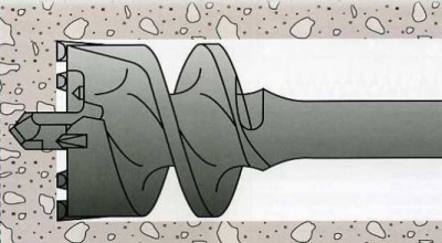 Проломной бур SDS MAX 60x600мм по бетону Проломной бур SDS MAX 60x600мм по бетону